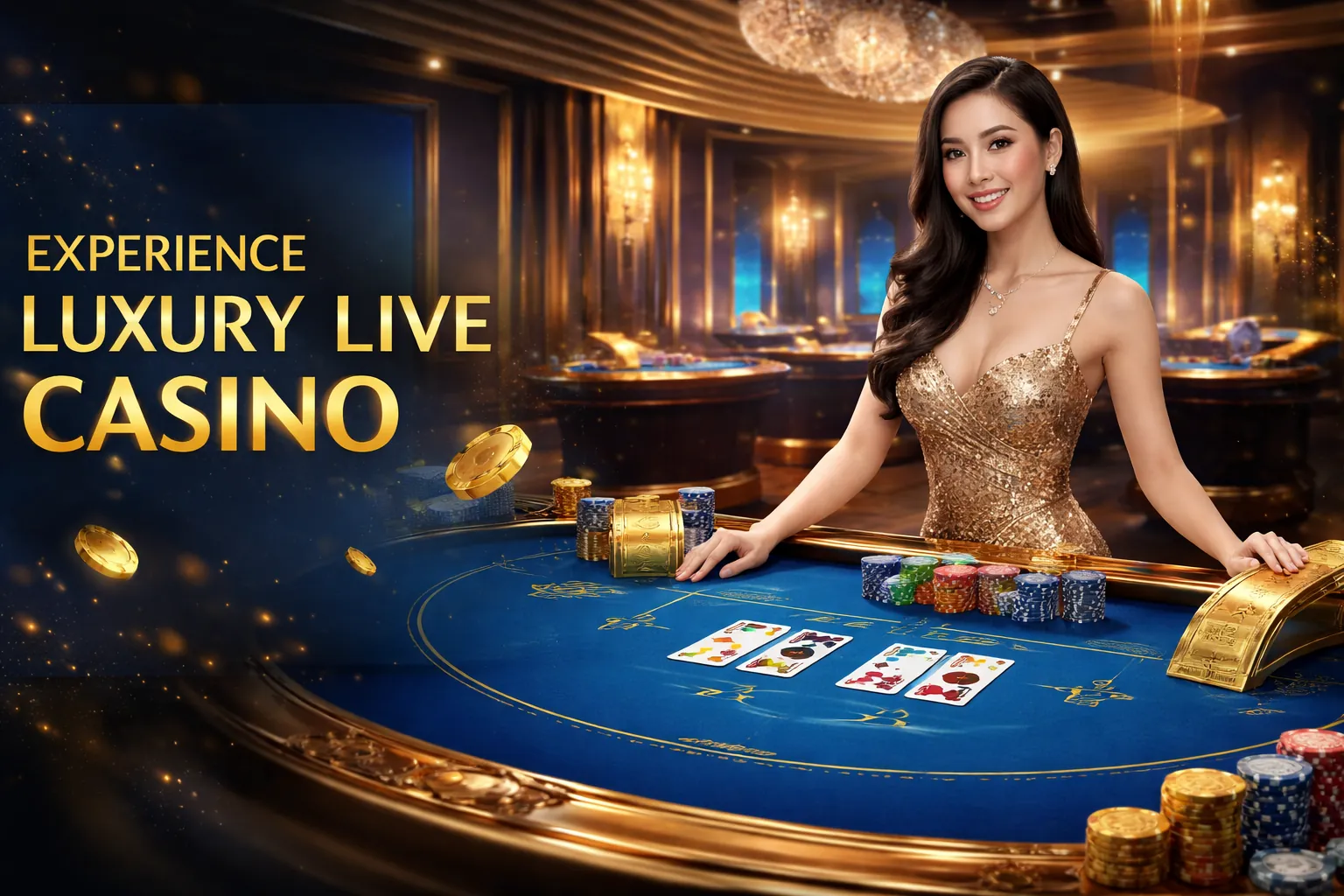 Người chia bài trực tiếp tại bàn chơi vuabet 88
